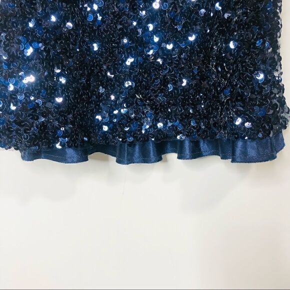 Tommy Hilfiger Navy Blue Sequins Strapless Dress - Picture 3 of 10